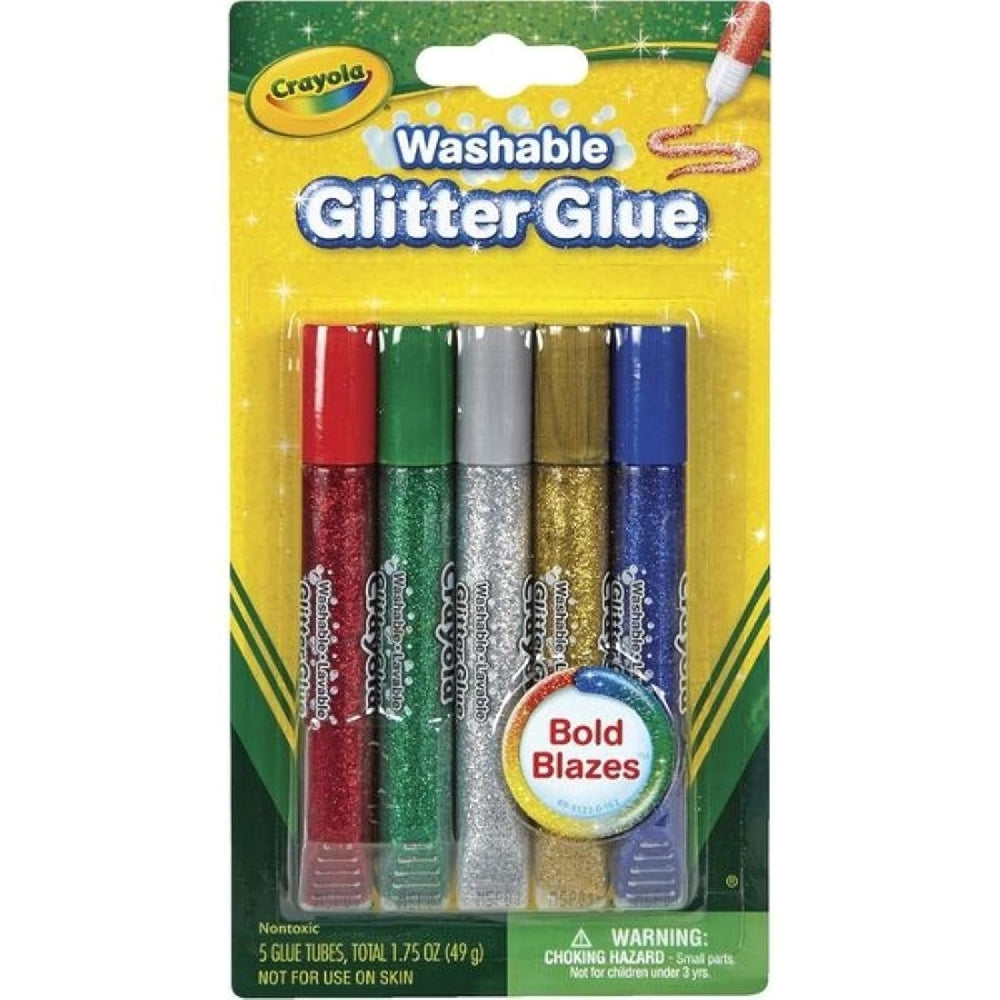 CRAYOLA LLC Crayola Washable Glitter Glue Unisex, 3+ Years, Pack of 5
