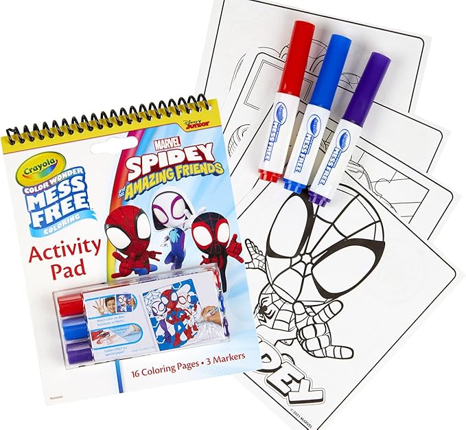 CRAYOLA Disney Spidey & Friends Creative Case – 40-Piece Coloring & Activity Kit