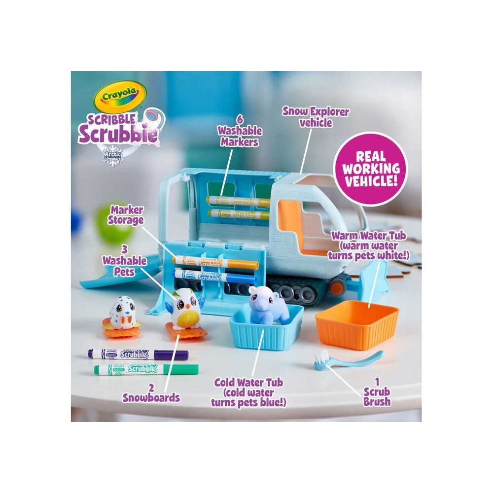 CRAYOLA LLC Crayola Scribble Scrubbie Snow Explorer Playset Unisex, 3-4 Years - Image 3