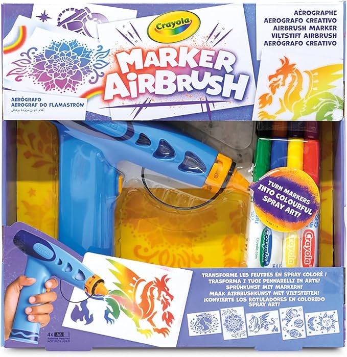 CRAYOLA Mini Marker Air Sprayer – Creative Airbrush Toy for Kids