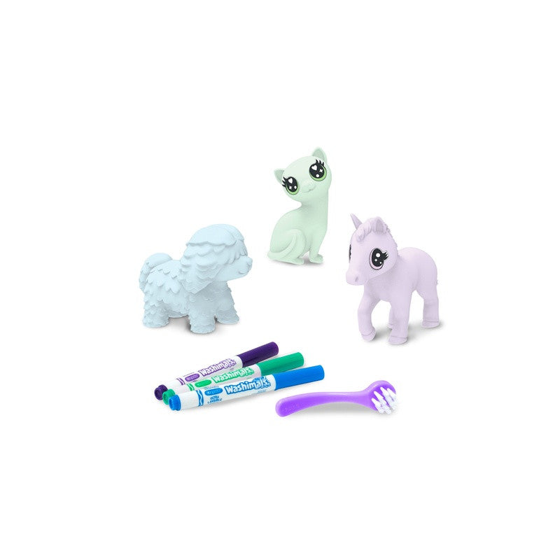 CRAYOLA Washimals Pastel Pets 3-Pack – Markers & Scrubber Set - Image 3