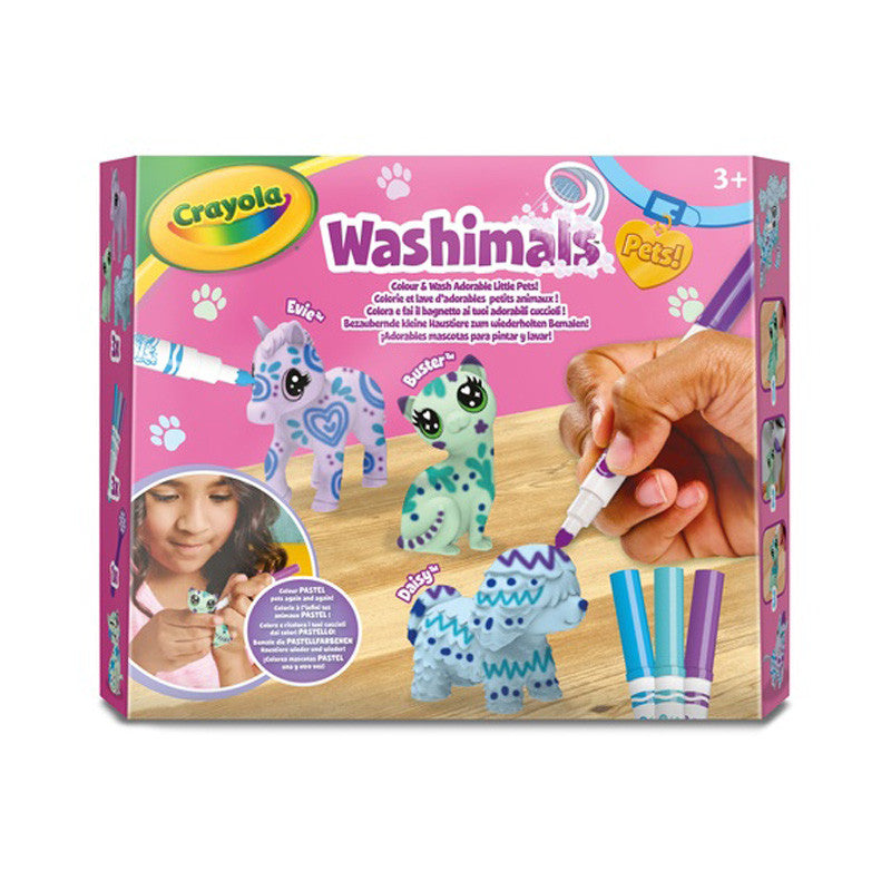 CRAYOLA Washimals Pastel Pets 3-Pack – Markers & Scrubber Set - Image 2