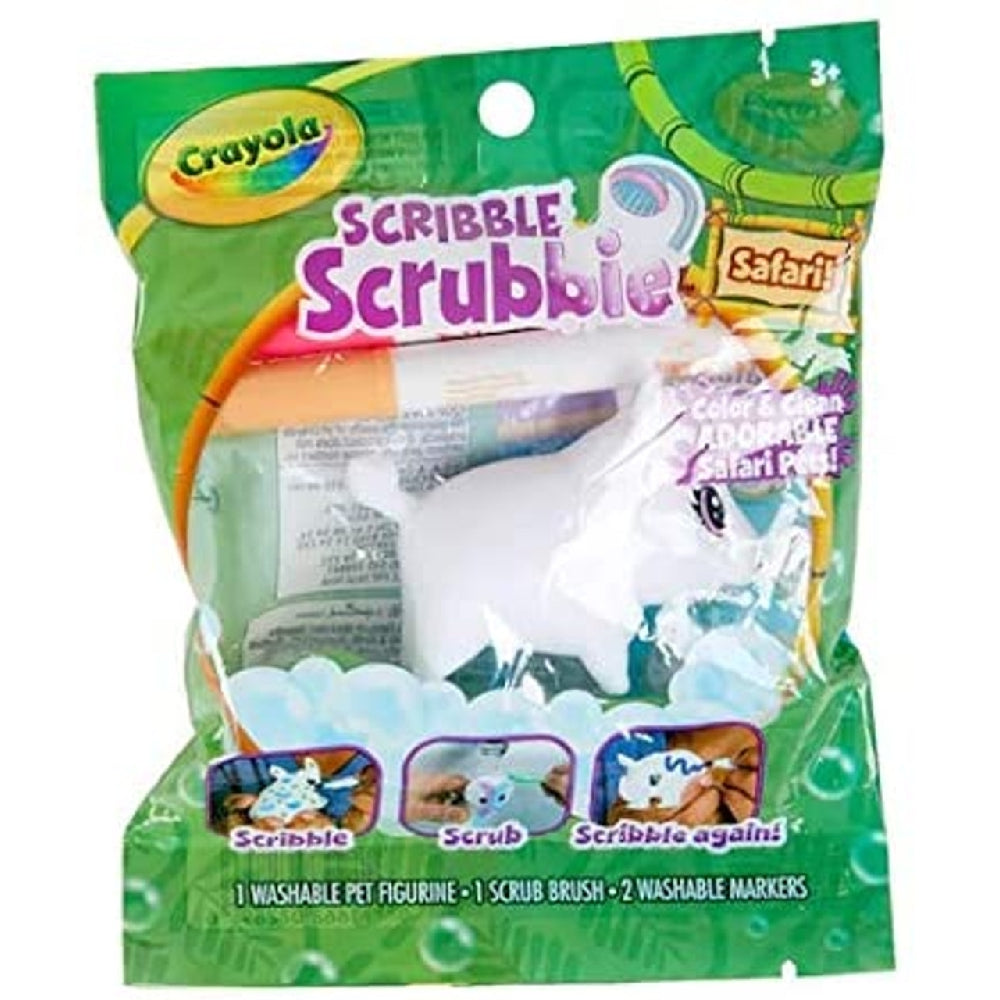 CRAYOLA LLC Crayola Safari Animals Assorted Scribble Scrubbie Unisex, 3+ Years