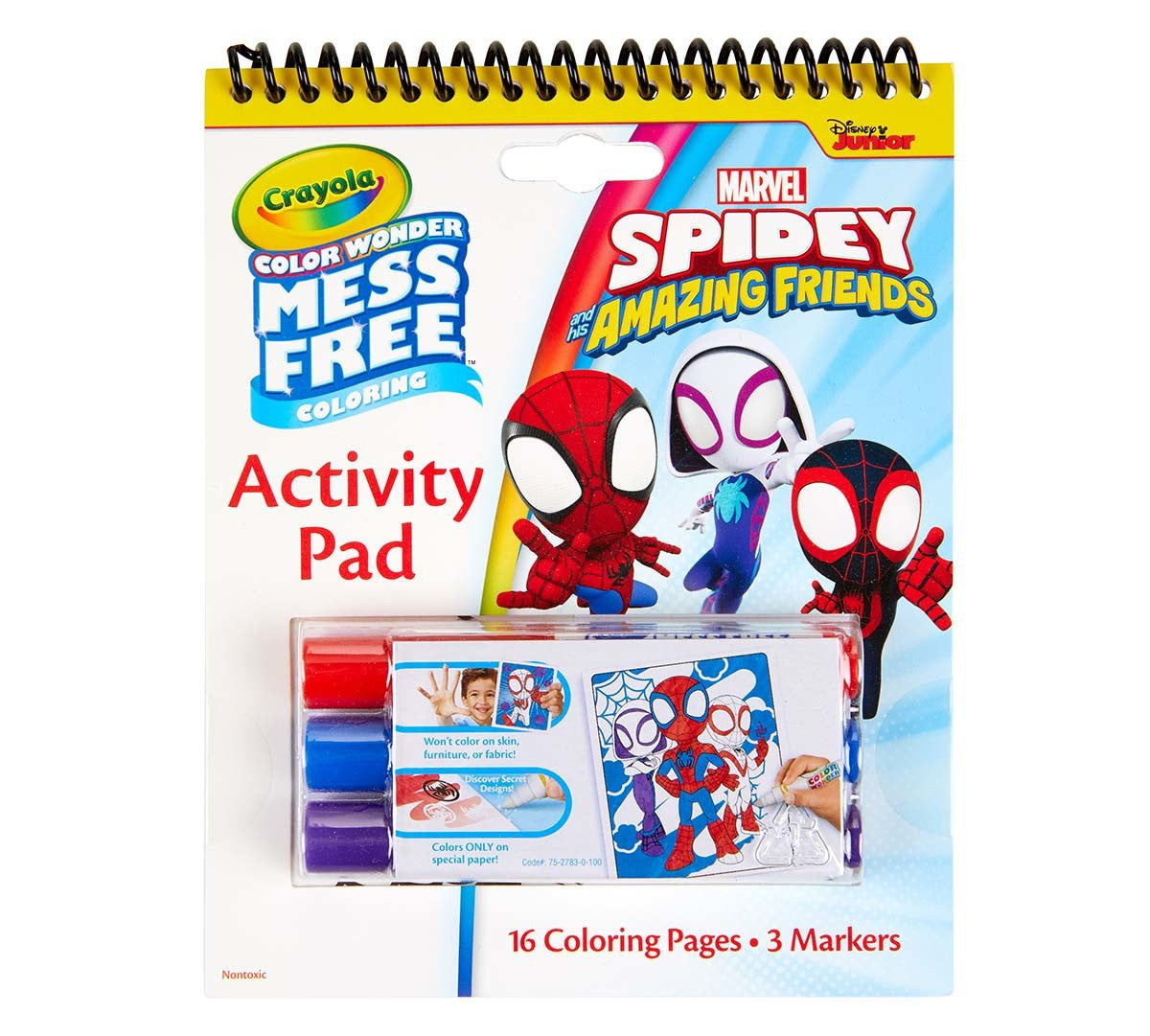 CRAYOLA Disney Spidey Color & Activity Pad with Mess-Free Color Wonder Markers