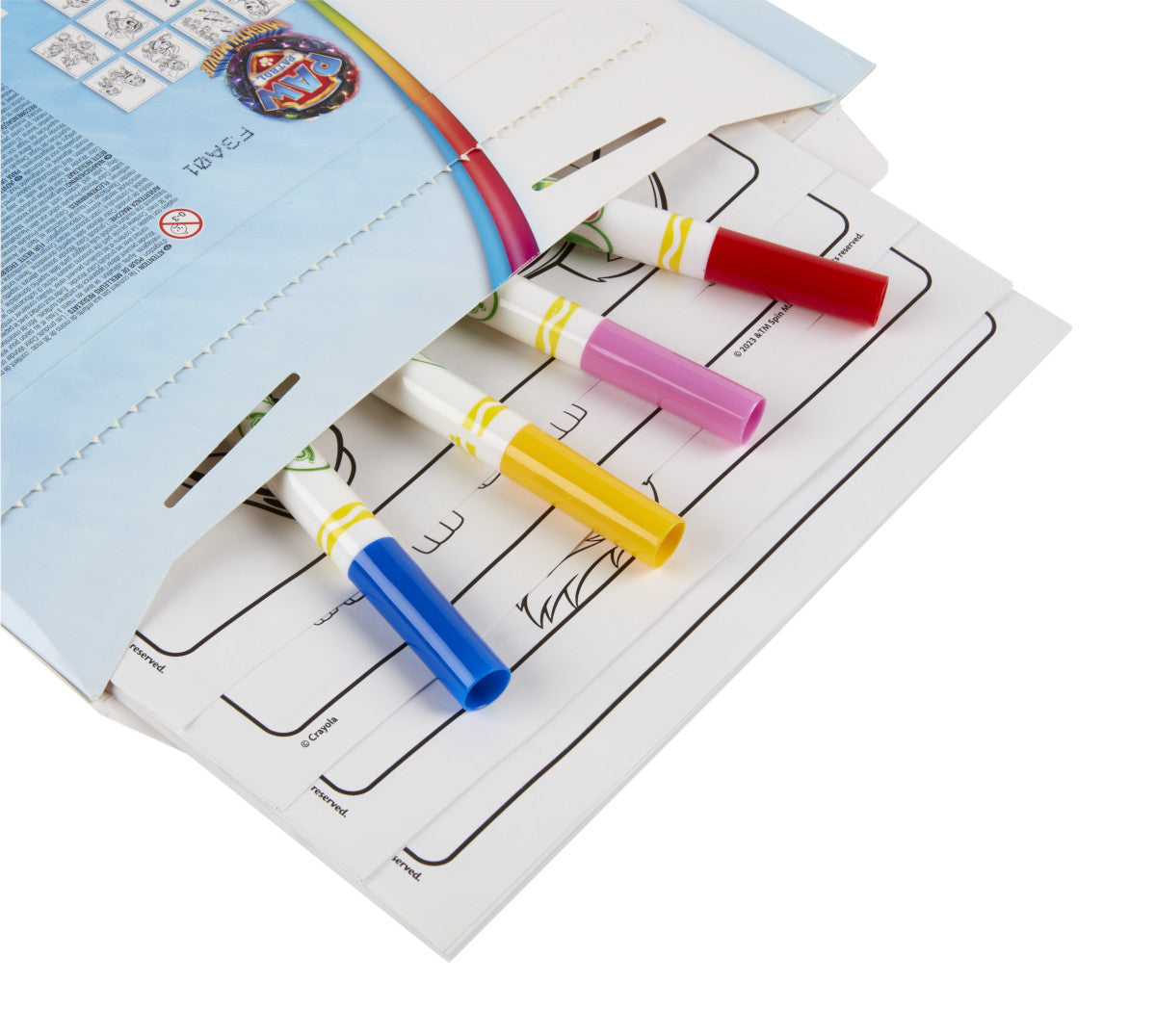 CRAYOLA Paw Patrol Color Wonder Set – Foldalope Pad with 4 Mini Markers