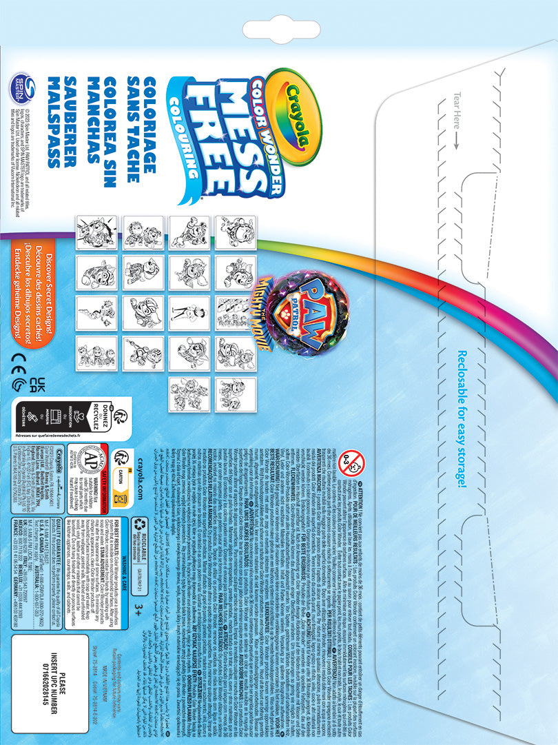 CRAYOLA Paw Patrol Color Wonder Set – Foldalope Pad with 4 Mini Markers