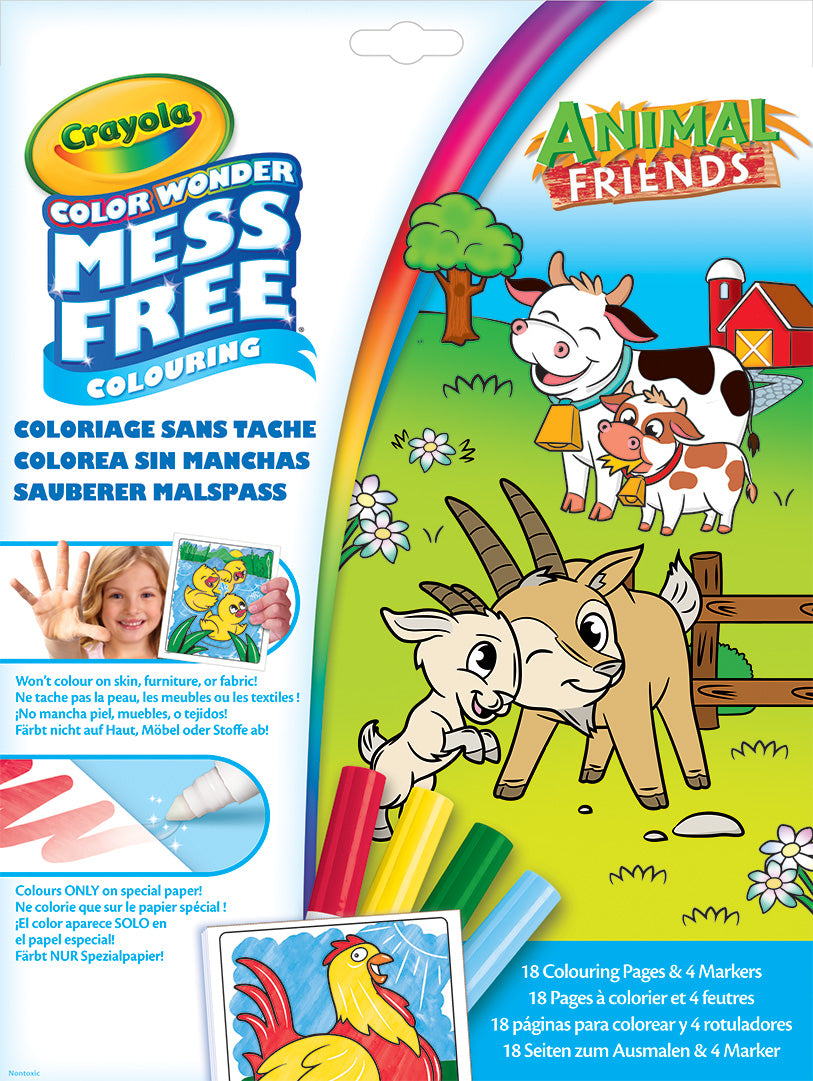 CRAYOLA Color Wonder Set Animal Friends Coloring book With 4 Markers