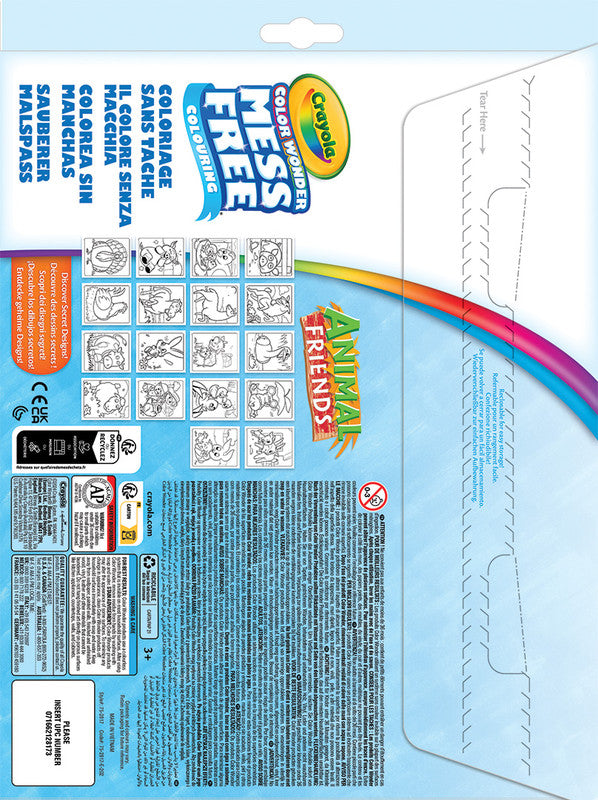 CRAYOLA LLC Crayola Color Wonder Set Animal Friends, coloring book, 4 markers - Image 3