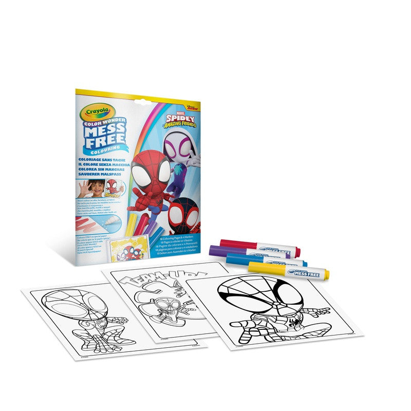CRAYOLA Disney Spidey Color Wonder Foldable Activity Pad with Mess-Free Markers
