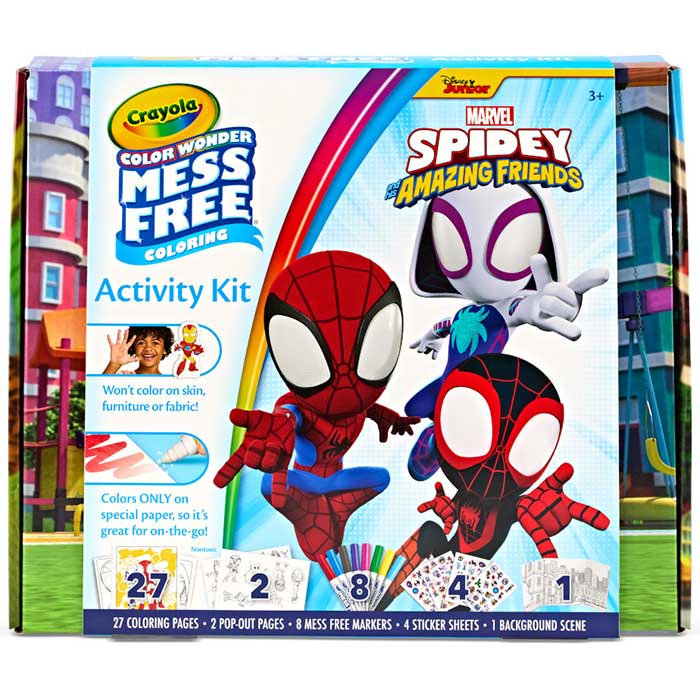 CRAYOLA Disney Spidey Color Wonder Activity Set – Mess-Free Marker Fun