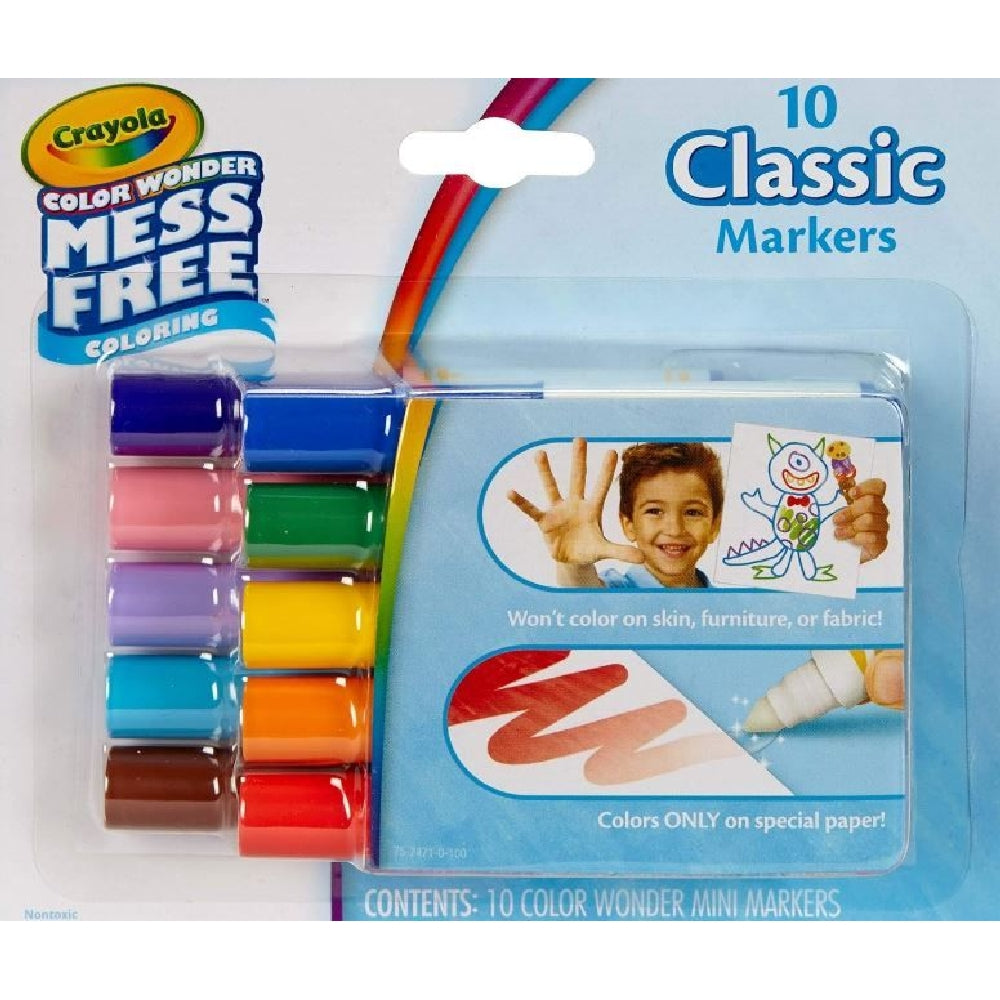 CRAYOLA LLC Crayola Wonder Mini Markers Unisex, 3+ Years, Pack of 10 - Image 2