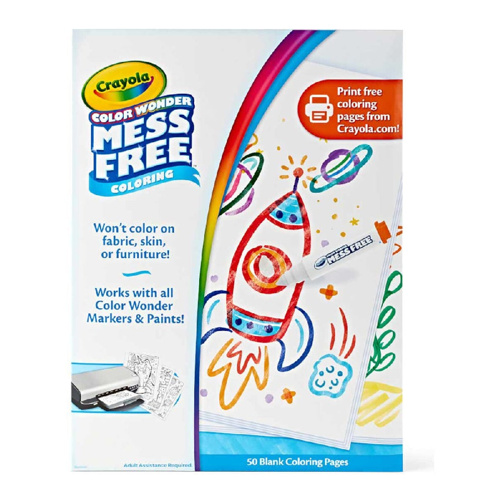 CRAYOLA LLC Crayola Mess Free Blank Colouring Pages Unisex, 3+ Years, Pack of 50 - Image 2