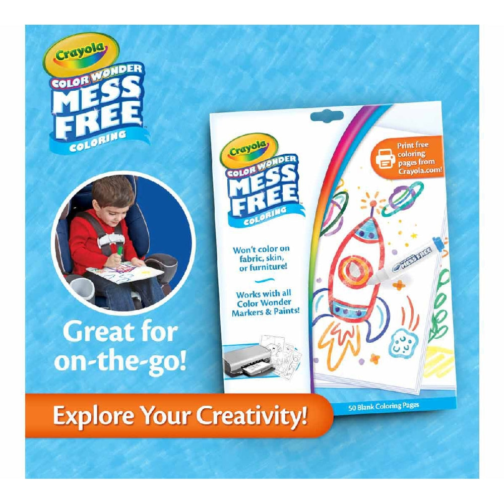 CRAYOLA LLC Crayola Mess Free Blank Colouring Pages Unisex, 3+ Years, Pack of 50 - Image 3