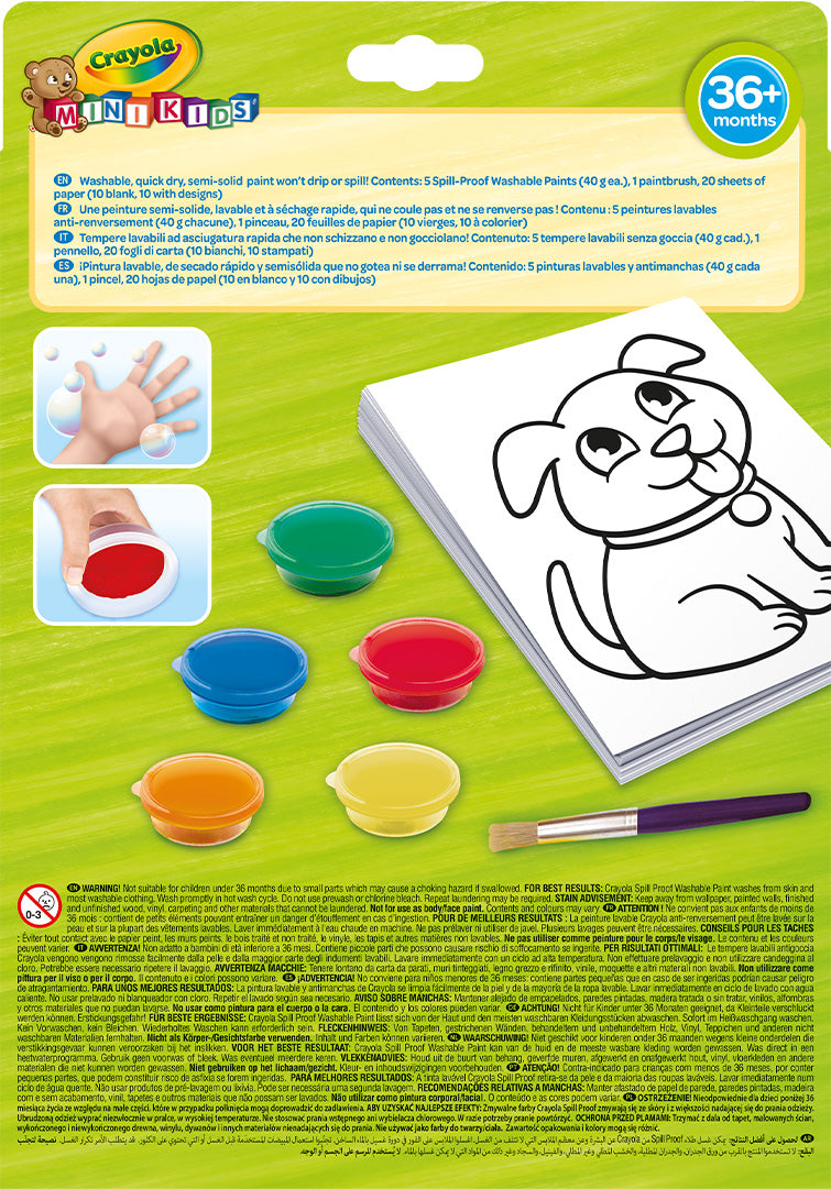 CRAYOLA Mini Kids, Spill Proof Washable Paint Set for Kids