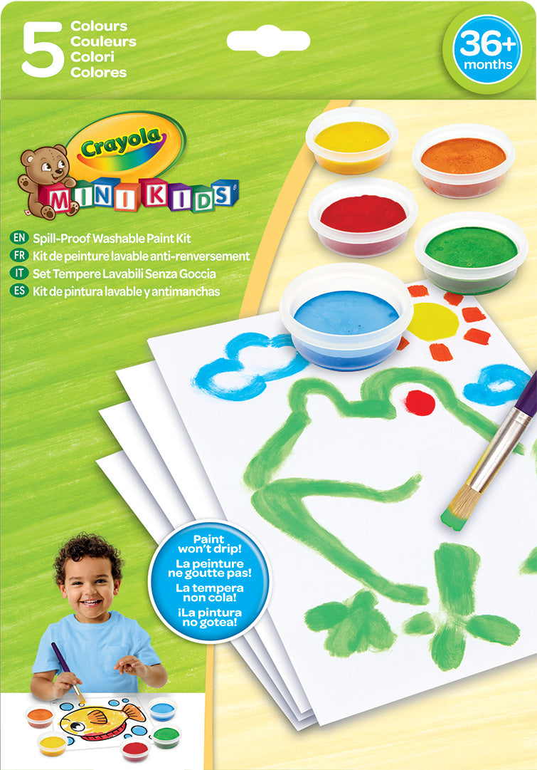 CRAYOLA Mini Kids, Spill Proof Washable Paint Set for Kids