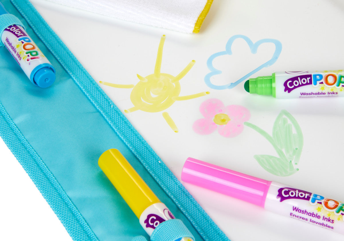 CRAYOLA LLC Crayola Color POP! Mat – 90x60cm Square, Foldable Drawing Mat with 4 Color Pens - Image 4