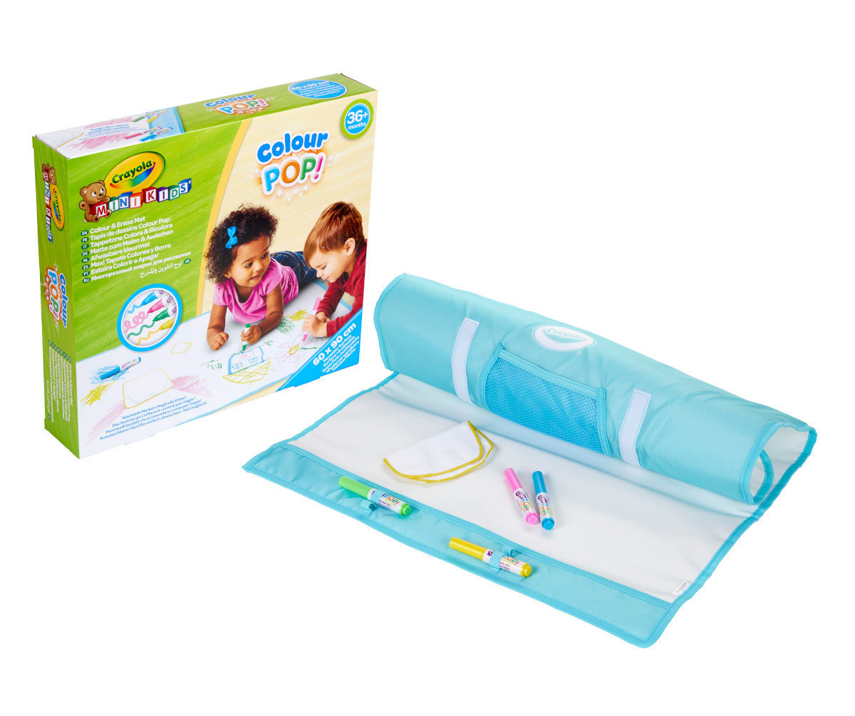 CRAYOLA Color POP! Mat Square Foldable Drawing Mat with 4 Color Pens