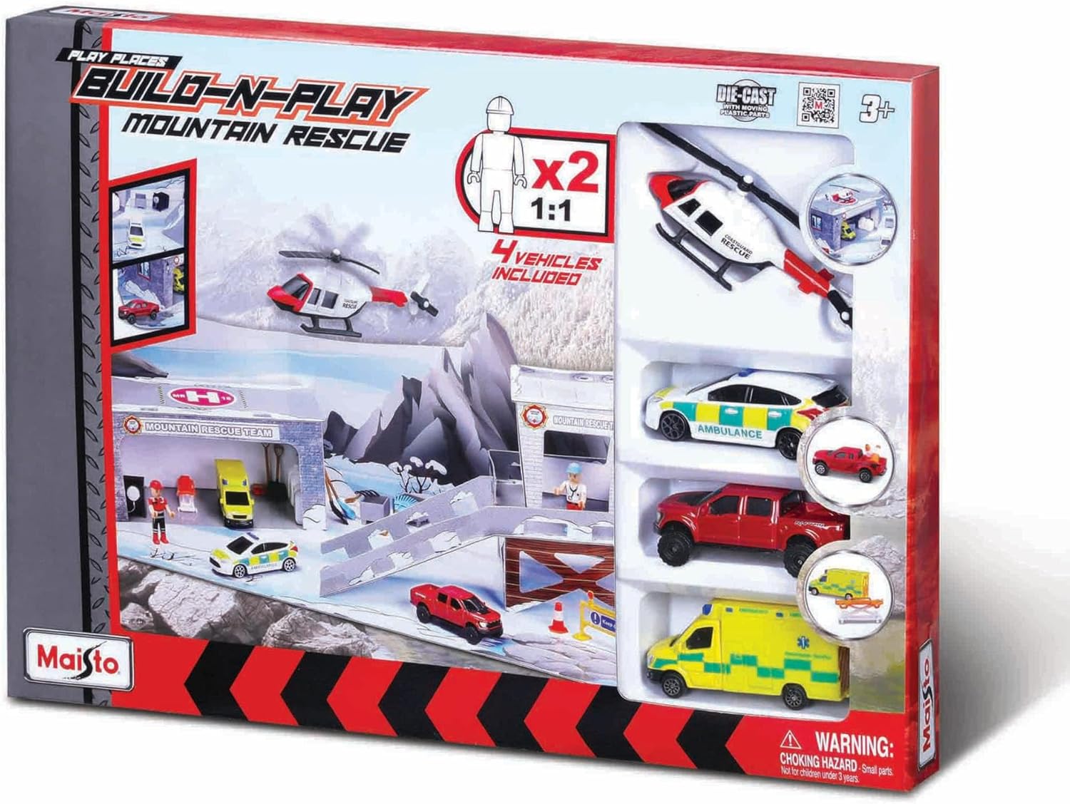 MAISTO DIECAST Maisto Build-N-Play Mountain Rescue Playset Unisex, 3-4 Years - Image 3