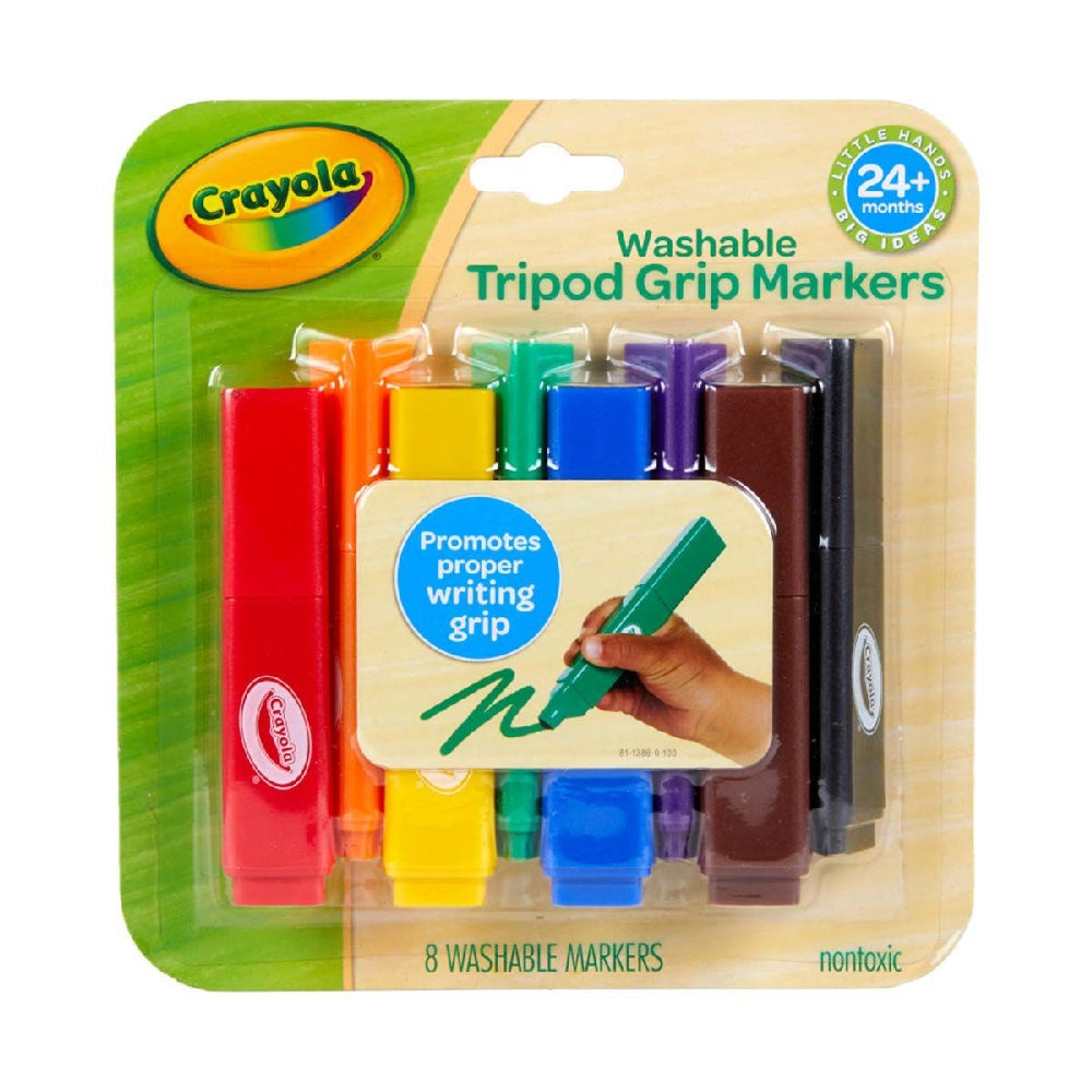 CRAYOLA LLC Crayola Washable Tripod Grip Markers Unisex, 2+ Years, Pack of 8 - Image 3