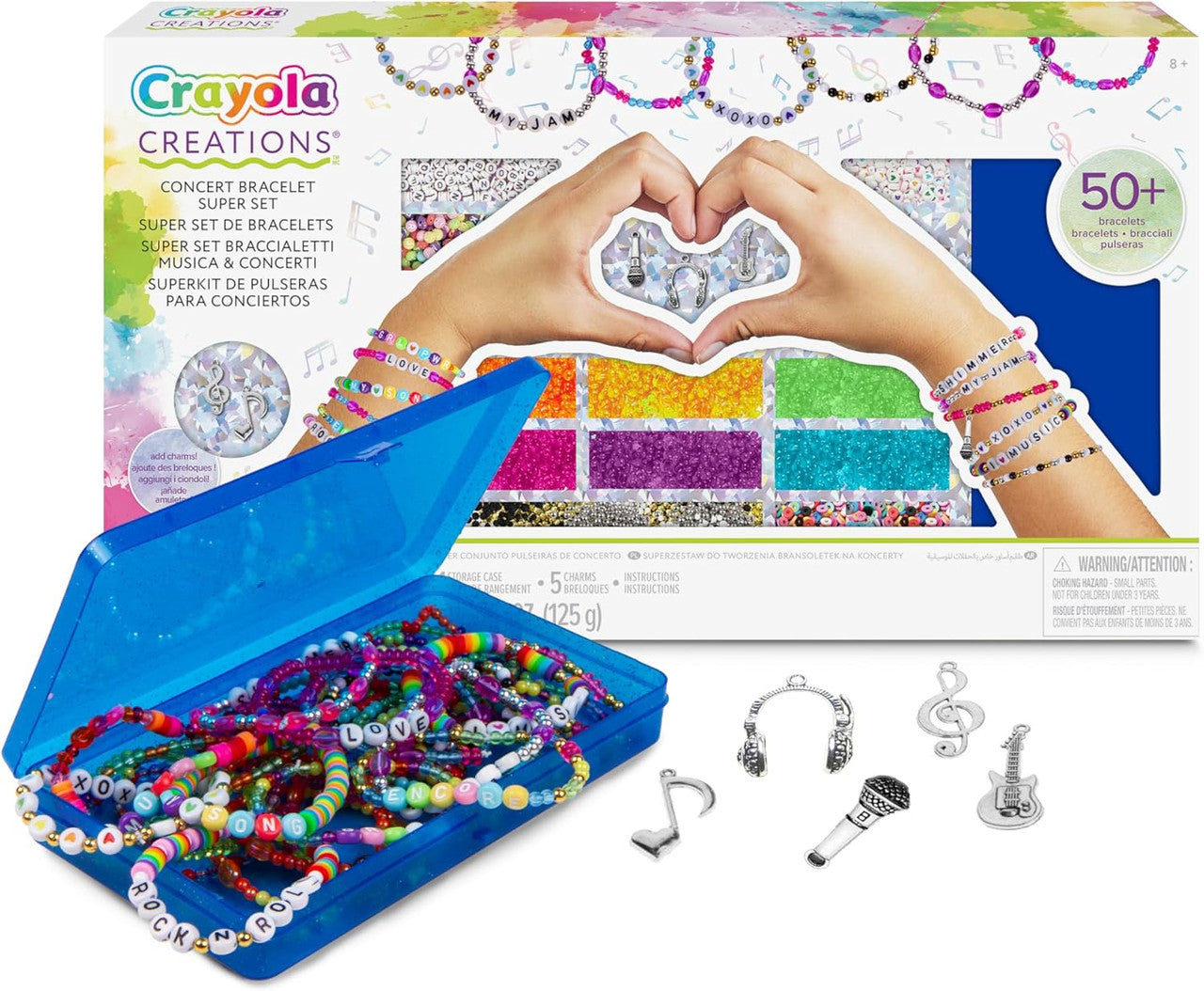 CRAYOLA Creations Concert Bracelets Super Set – Music-Themed Jewelry Craft Kit for Kids