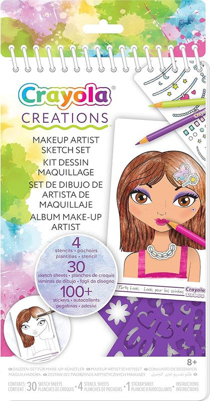 CRAYOLA Creations Art History Fashion Sketch Portfolio – Kids’ Creative Design Kit