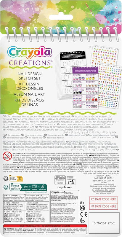 CRAYOLA LLC Crayola Creations Nail Design Compact Portfolio – Complete Kids’ Nail Art Kit - Image 4