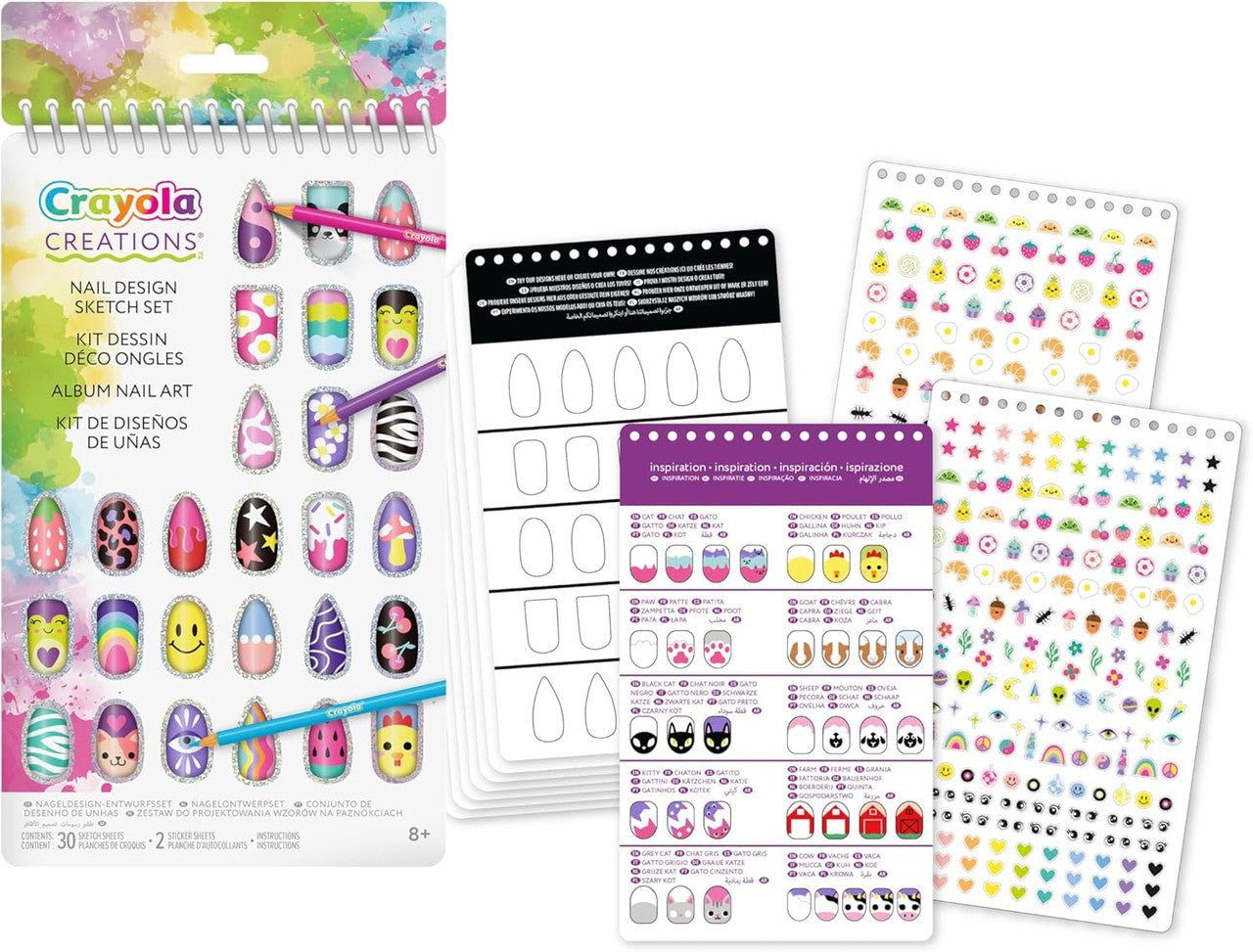CRAYOLA LLC Crayola Creations Nail Design Compact Portfolio – Complete Kids’ Nail Art Kit