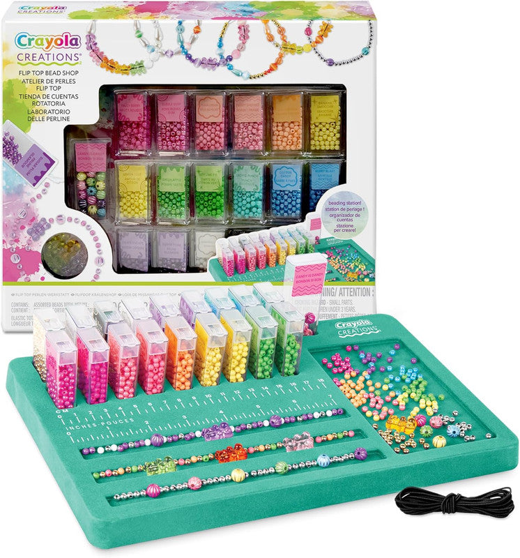 CRAYOLA Creations Flip Top Bead Shop – Jewelry Craft Kit for Kids