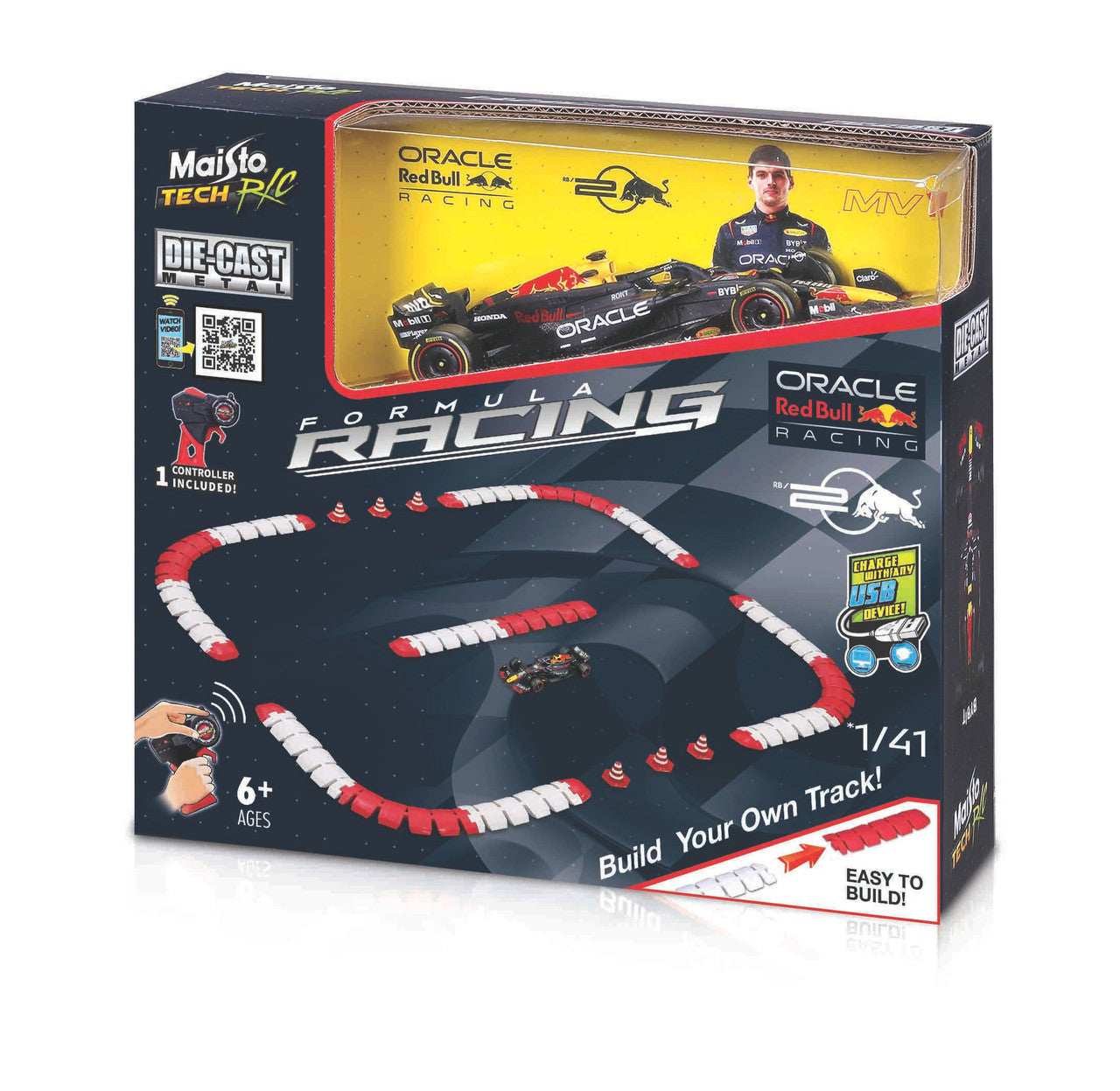 MAISTO TECH 1:41 FORMULA RACING RC WITH TRACK RED BULL RACING RB20 - Image 4