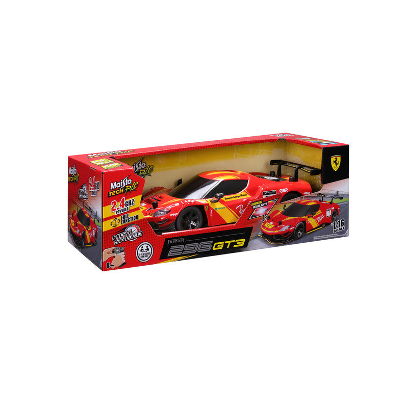 MAISTO TECH Maisto 1:16 Scale 296 GT3 Ferrari Remote Control Car Boys, 8-10 Years