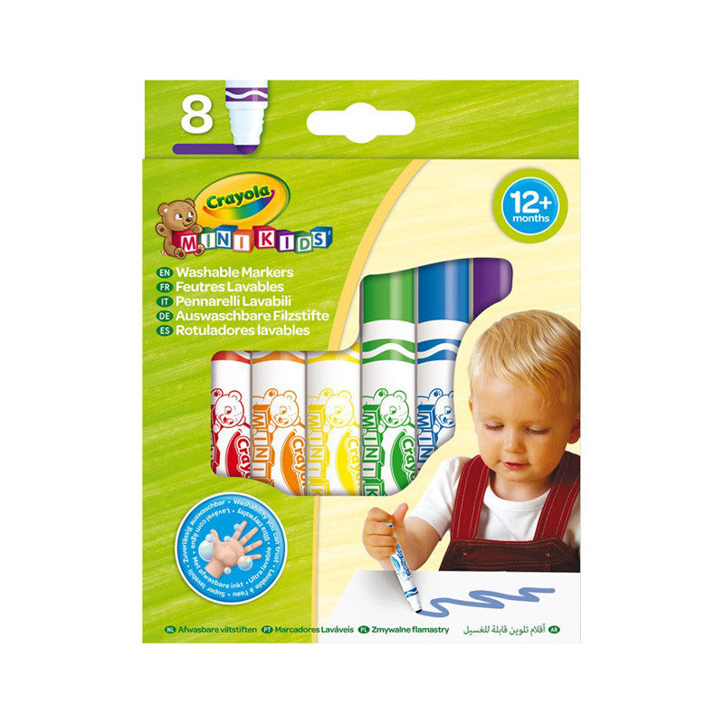 CRAYOLA Mini Kids Washable Markers – 8 Count Vibrant Colors for Safe, Mess-Free Art - Image 2