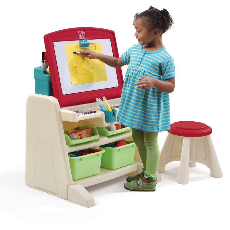 FLIP & DOODLE EASEL DESK WITH STOOL - Image 3