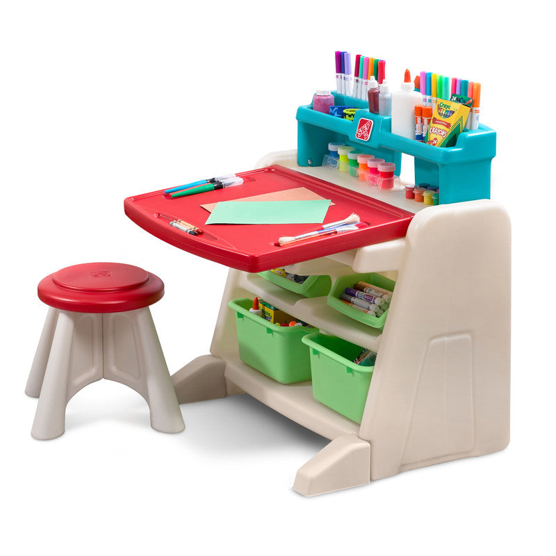 FLIP & DOODLE EASEL DESK WITH STOOL - Image 2