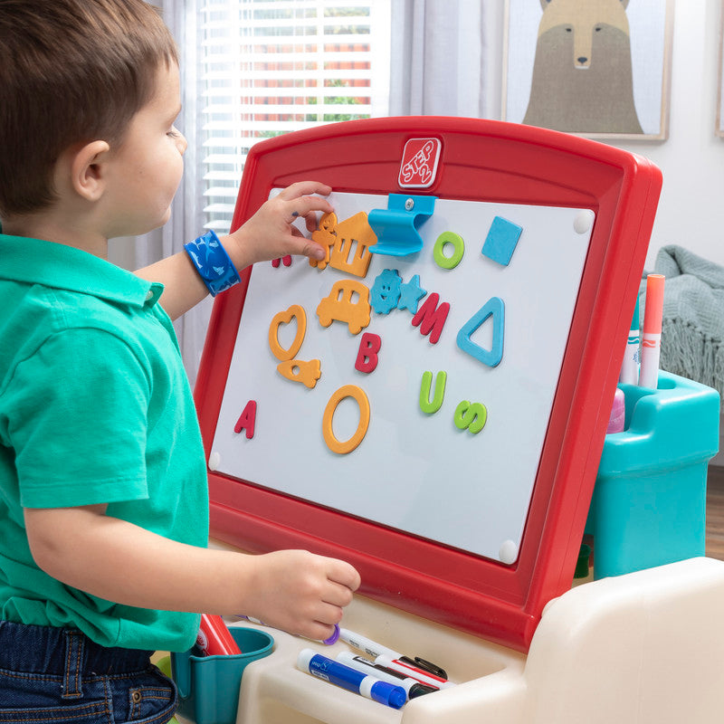 FLIP & DOODLE EASEL DESK WITH STOOL - Image 4