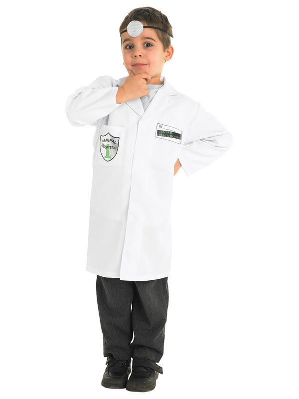  Child Doctor Costume for Boys & Girls | Unisex Scrubs Set with Lab Coat & Stethoscope | Size Small (4-6 Years)
