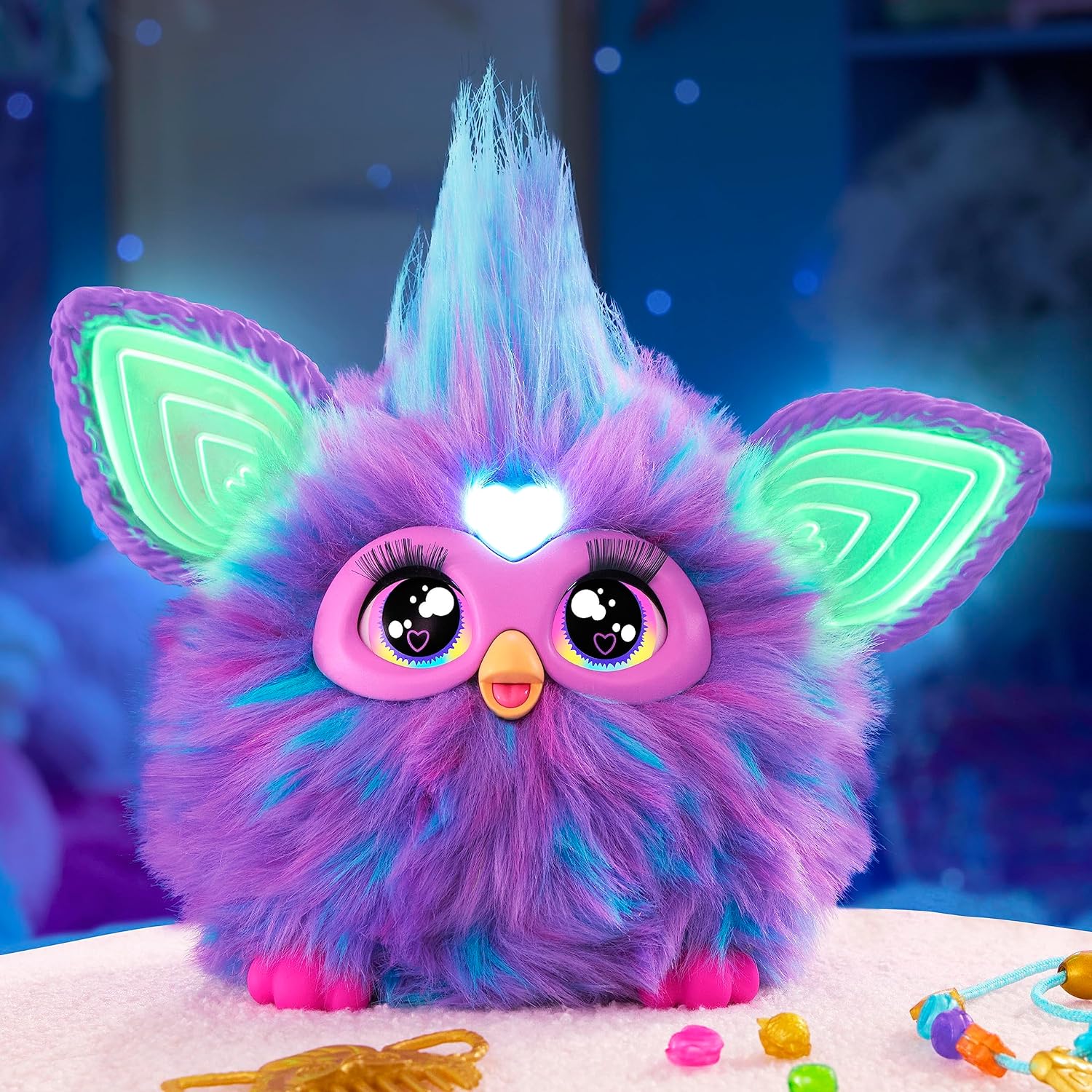 Furby Purple, 15 Fashion Accessories, Interactive Plush Toys for 6 Year Old Girls & Boys & Up, Voice Activated Animatronic - Image 6