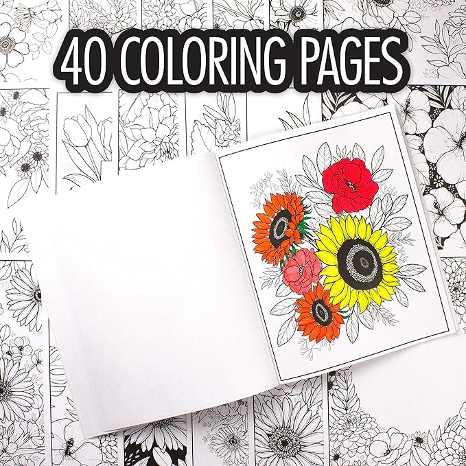 CRAYOLA 40-Page Coloring Book, Colors In Bloom