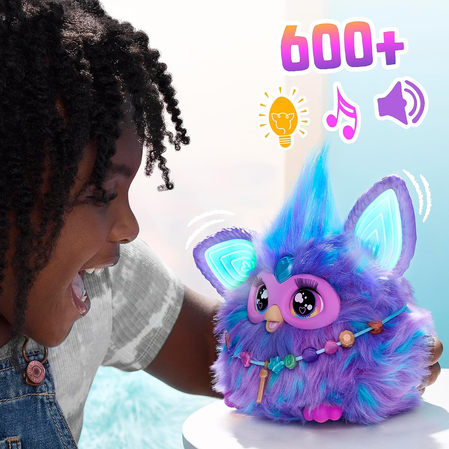 Furby Purple, 15 Fashion Accessories, Interactive Plush Toys for 6 Year Old Girls & Boys & Up, Voice Activated Animatronic - Image 4