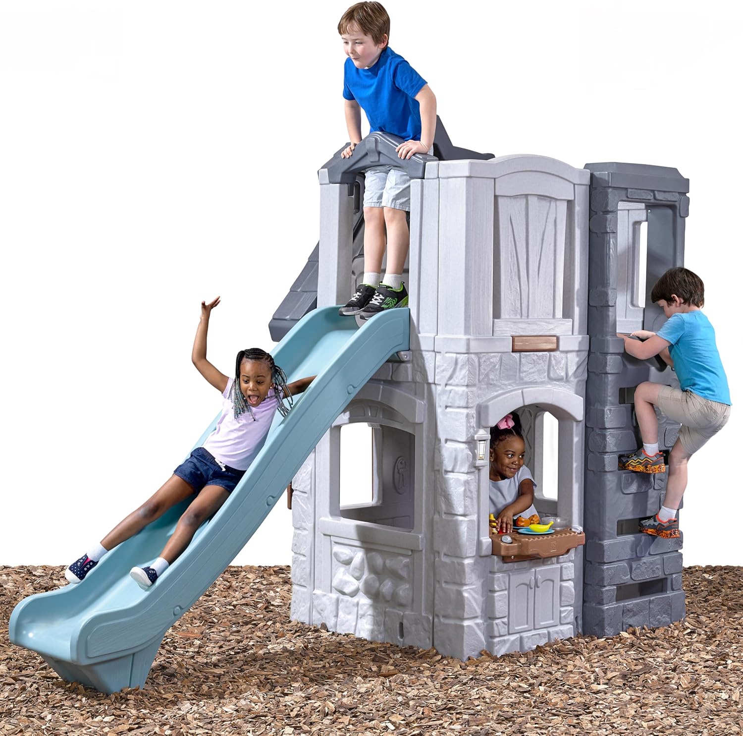 ENCHANTING ADVENTURES 2-STORY PLAYHOUSE & SLIDE