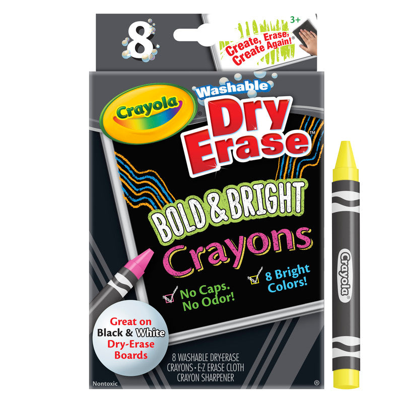 CRAYOLA LLC Crayola CRAYON, 8COUNT LARGE SIZE DRY ERASE,24PK