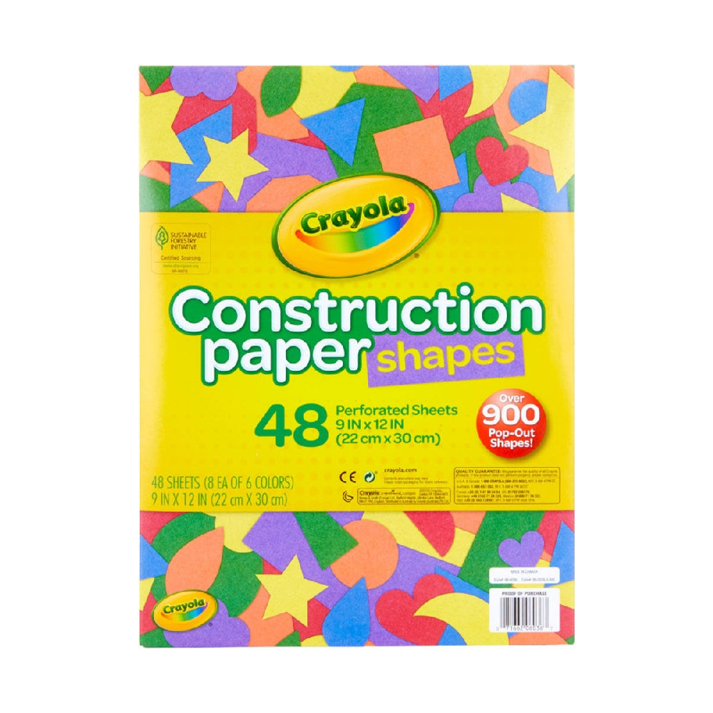 CRAYOLA LLC Crayola Construction Paper Shapes Unisex, 3-4 Years, Pack of 48 - Image 3