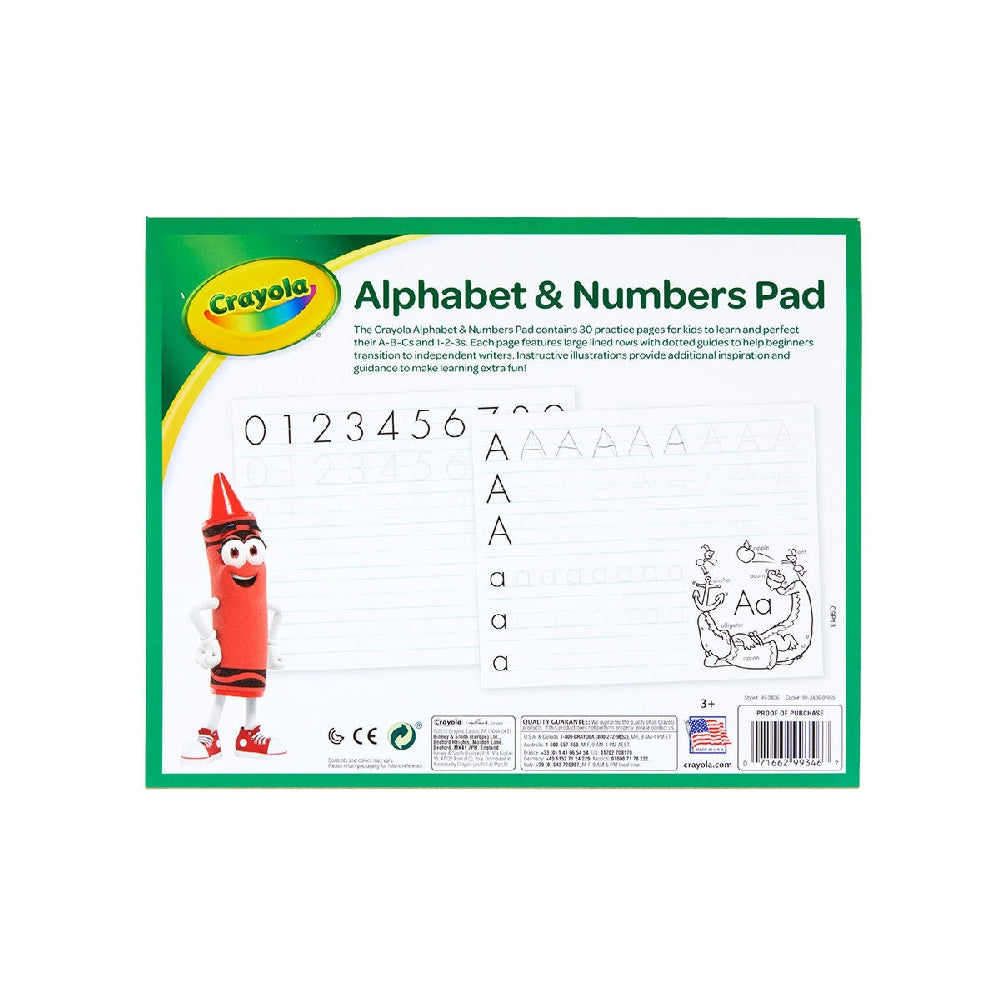 CRAYOLA LLC Crayola Tracing Alphabet & Numbers Pad Unisex, 3+ Years - Image 3