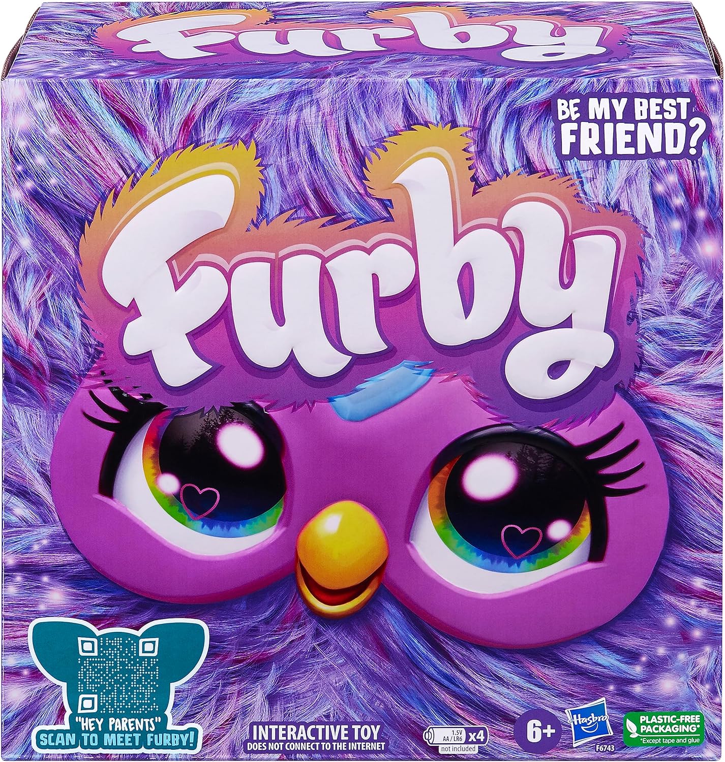 Furby Purple, 15 Fashion Accessories, Interactive Plush Toys for 6 Year Old Girls & Boys & Up, Voice Activated Animatronic - Image 2