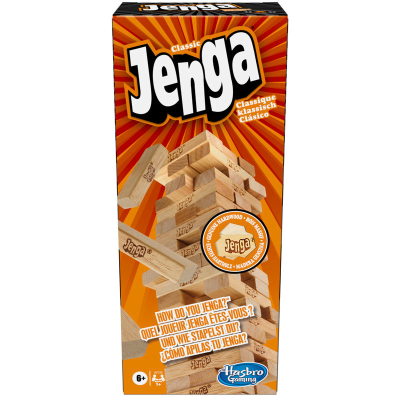 Jenga: The Original Hardwood Block Game | Classic Family & Party Game for Ages 6+ | Play Solo or with Others - Image 2