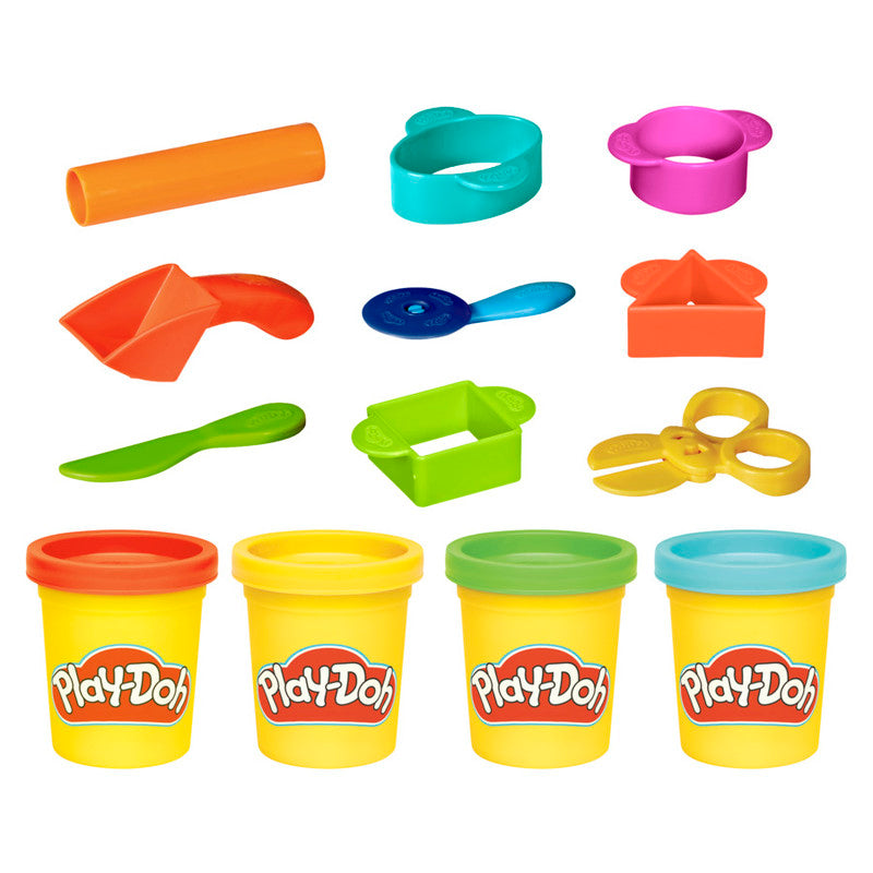 Play-Doh Starter Set 9-Piece Kit with Storage Tote & 4 Modeling Compound Cans, Arts and Crafts Toys for Kids 3 Years & Up, Preschool Toys - Image 3