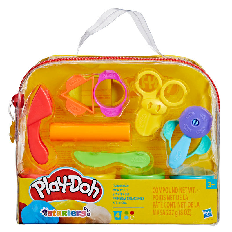 Play-Doh Starter Set 9-Piece Kit with Storage Tote & 4 Modeling Compound Cans, Arts and Crafts Toys for Kids 3 Years & Up, Preschool Toys - Image 2