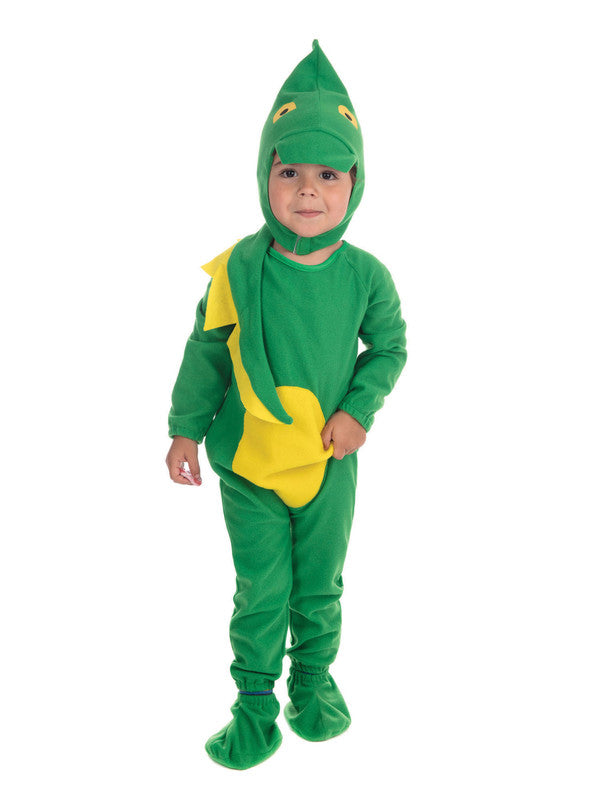Dinosaur Toddler Costume for Boys & Girls | Plush Jumpsuit with Hood & Tail | Size Toddler (1-2 Years)
