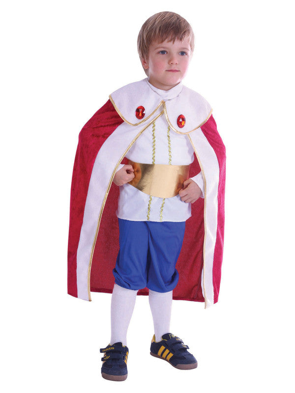  King Toddler Costume for Boys & Girls | Royal Robe with Crown & Scepter | Size Toddler (1-2 Years)