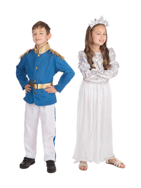  Prince Charming Costume for Boys | Royal Jacket with Medals & Sash | Size Medium (8-10 Years)
