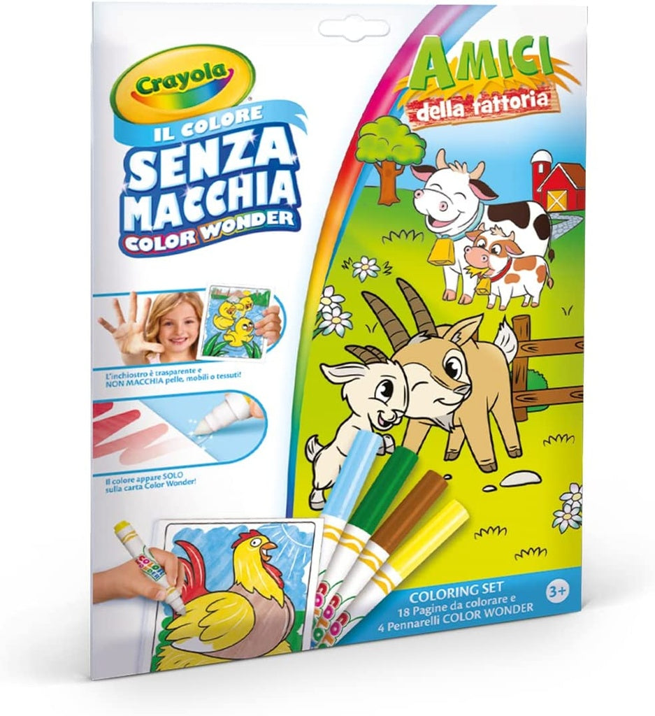 CRAYOLA Color Wonder Set Animal Friends Coloring book With 4 Markers
